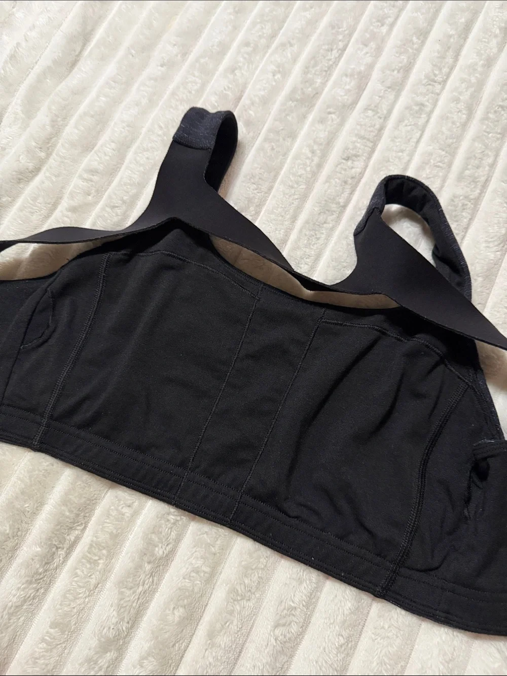 lululemon athletica navy black textured sports bra